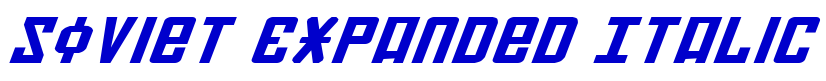 Soviet Expanded Italic шрифт
